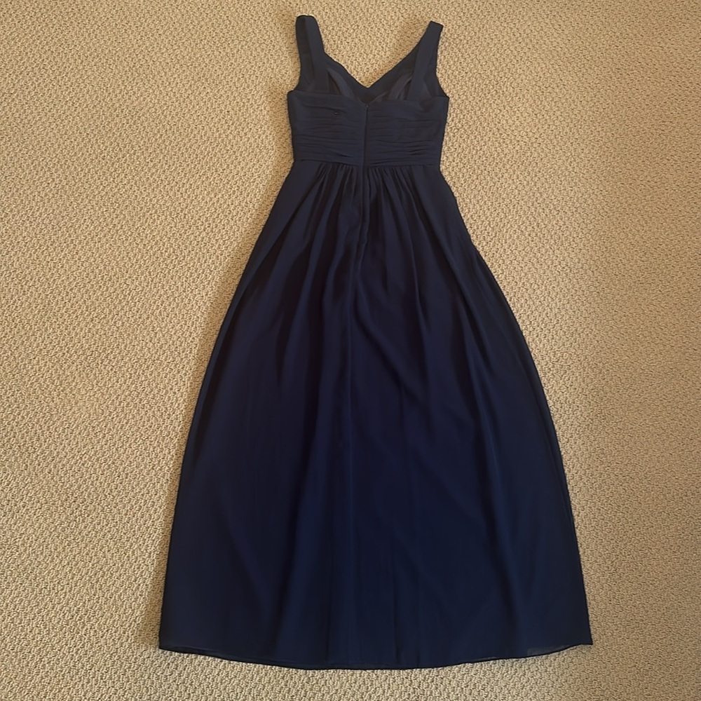 Bridesmaid’s dress by Bill Levkoff from David’s Bridal navy blue size 4    82955